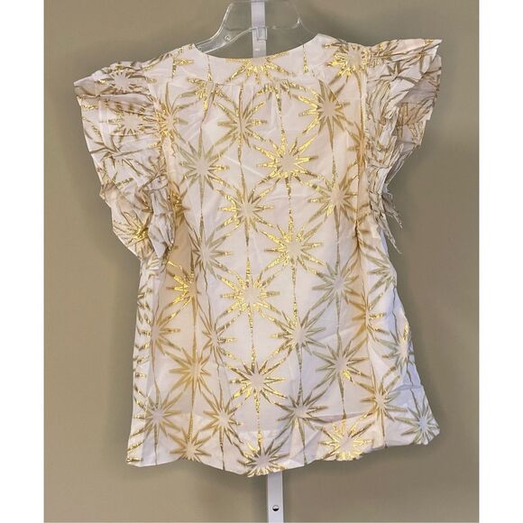 Emily McCarthy NWT Maggie Top in Gold Burst Size M - Picture 5 of 7